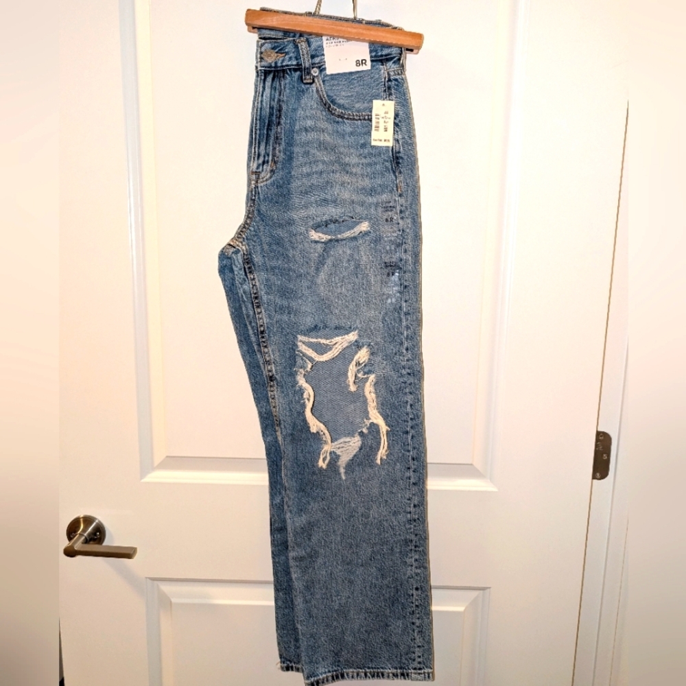 High Rise Baggy Blue Jeans